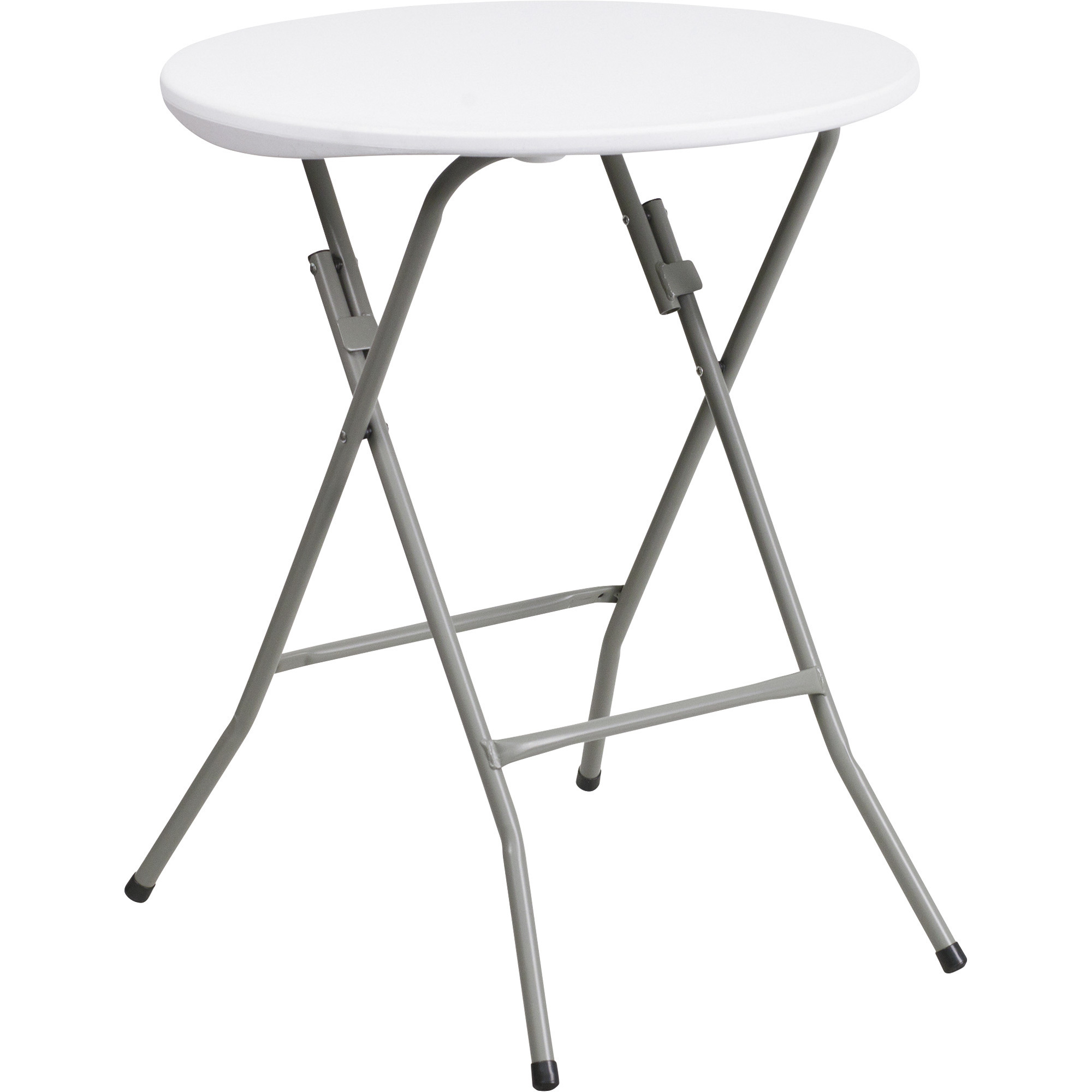 Flash Furniture 2Ft. Round Plastic Folding Table, Granite White, 180-Lb. Load Capacity, Model# DADYCZ80R1SM